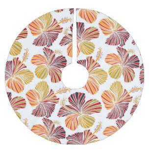Jupon De Sapin En Polyester Brossé Radiance hawaïenne : Élégance Plante tropicale.