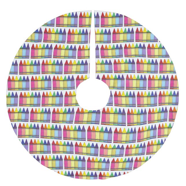 Jupon De Sapin En Polyester Brossé Rainbow Crayons École Professeur Art Fournitures F (Devant)
