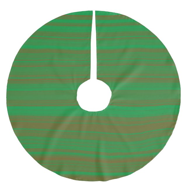 Jupon De Sapin En Polyester Brossé Rayures Marron Vert (Devant)