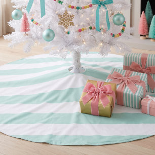 Jupon De Sapin En Polyester Brossé Rayures Prépa Menta