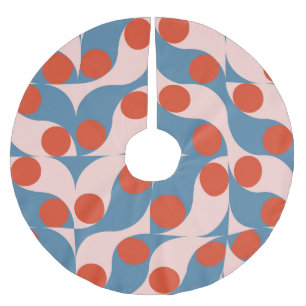 Jupon De Sapin En Polyester Brossé Retro Géométrique : Mosaïque Vintage moderne.