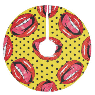 Jupon De Sapin En Polyester Brossé Retro Pop Art : Badges de patchs de dessin