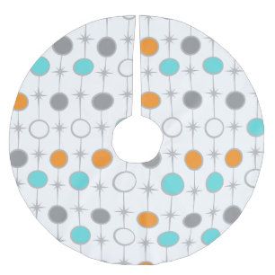 Jupon De Sapin En Polyester Brossé Rétros points et jupe d'arbre de Noël de