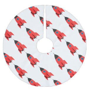 Jupon De Sapin En Polyester Brossé Rocket rouge