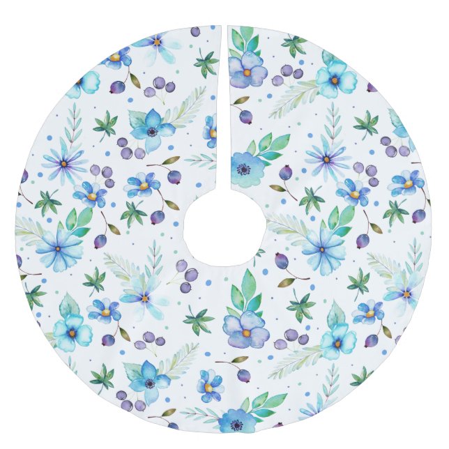Jupon De Sapin En Polyester Brossé Rose bleue (Devant)