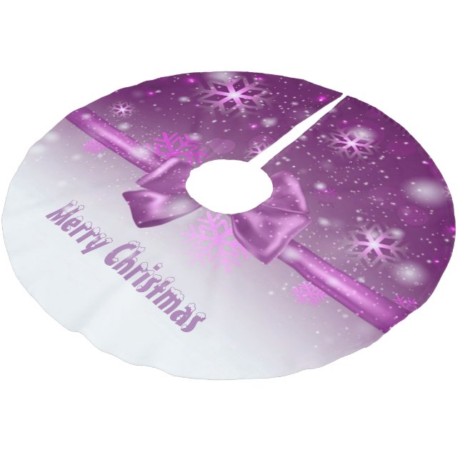 Jupon De Sapin En Polyester Brossé Rose d'hiver (Angle)