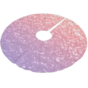 Jupon De Sapin En Polyester Brossé Rose rose violet lavande faux pétille parties scin