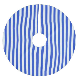 Jupon De Sapin En Polyester Brossé Royal Blue Combination Stripes par Shirley Taylor