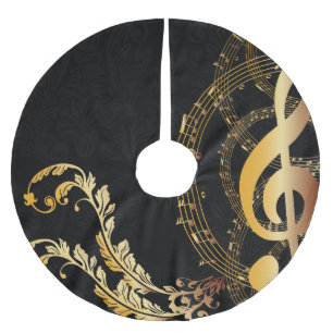 Jupon De Sapin En Polyester Brossé Royal élégante musique moderne Note