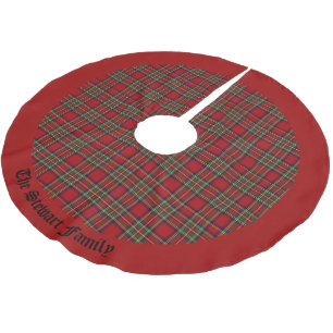 Jupon De Sapin En Polyester Brossé Royal Tartan Plaid Scottish Clan Votre nom de fami
