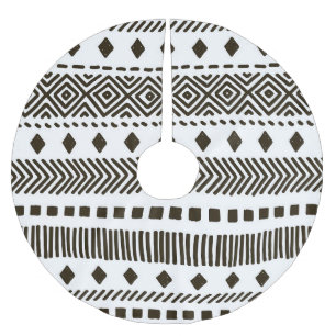Jupon De Sapin En Polyester Brossé Rythmes tribaux : Motifs géométriques ethniques