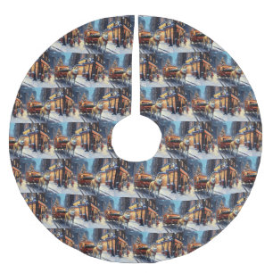 Jupon De Sapin En Polyester Brossé Saison de Noël Akita