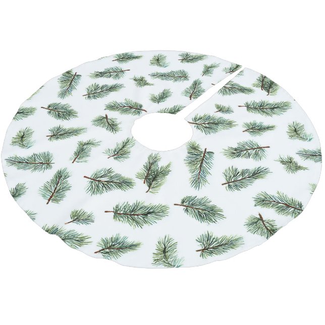 Jupon De Sapin En Polyester Brossé Sapin de Noël vert (Angle)