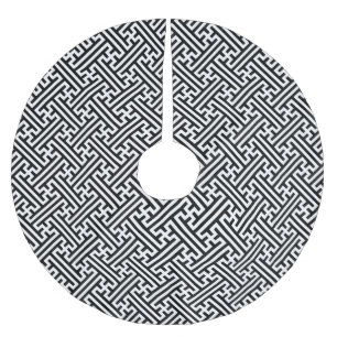 Jupon De Sapin En Polyester Brossé Sayagata motif, japonais, noir et blanc