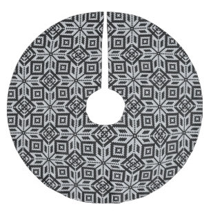 Jupon De Sapin En Polyester Brossé Scandinave Selburose Christmas Knit Motif