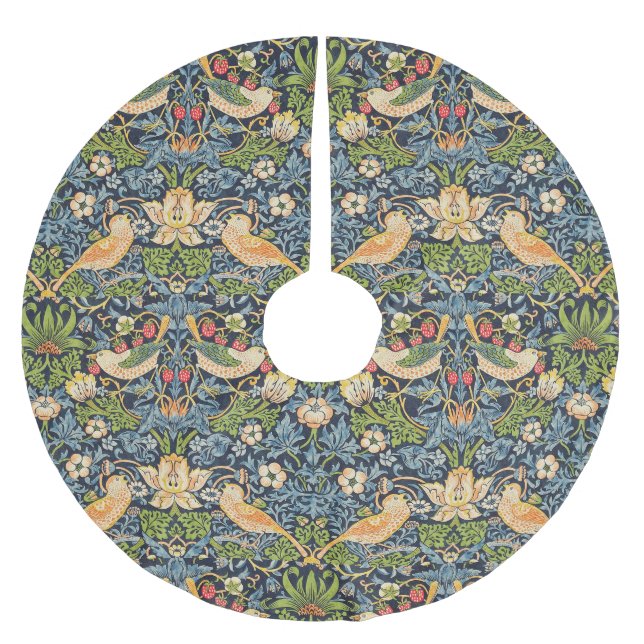 Jupon De Sapin En Polyester Brossé Schéma floral William Morris Strawberry Thief (Devant)