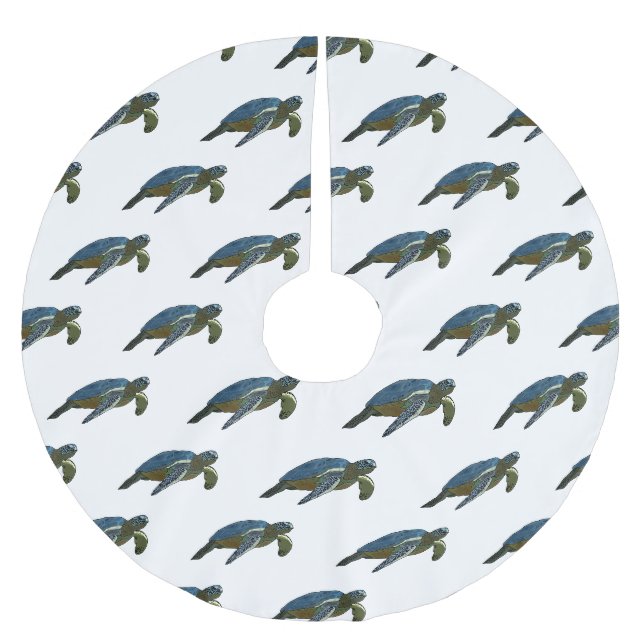 Jupon De Sapin En Polyester Brossé Sea turtle cartoon (Devant)