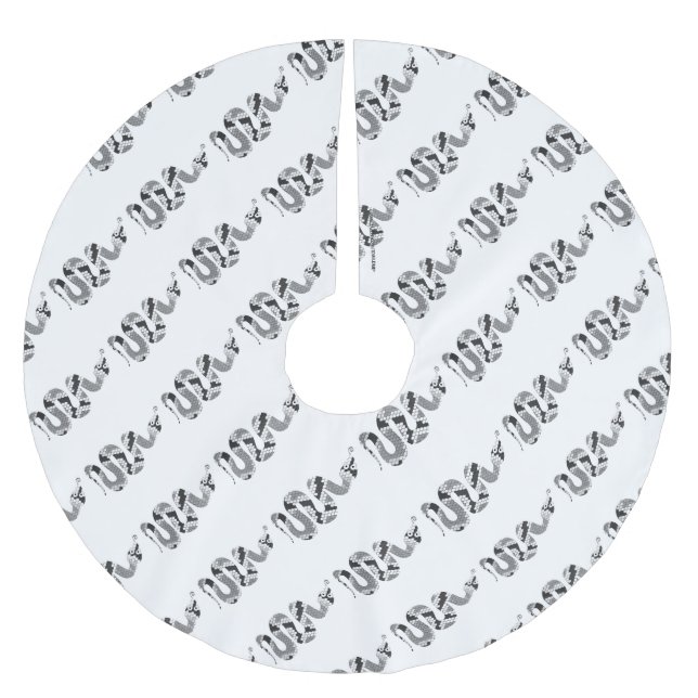 Jupon De Sapin En Polyester Brossé Serpent gris et silhouette gris clair (Devant)