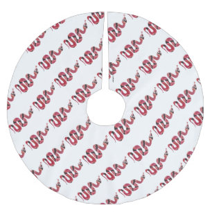 Jupon De Sapin En Polyester Brossé Serpent noir et rouge Silhouette