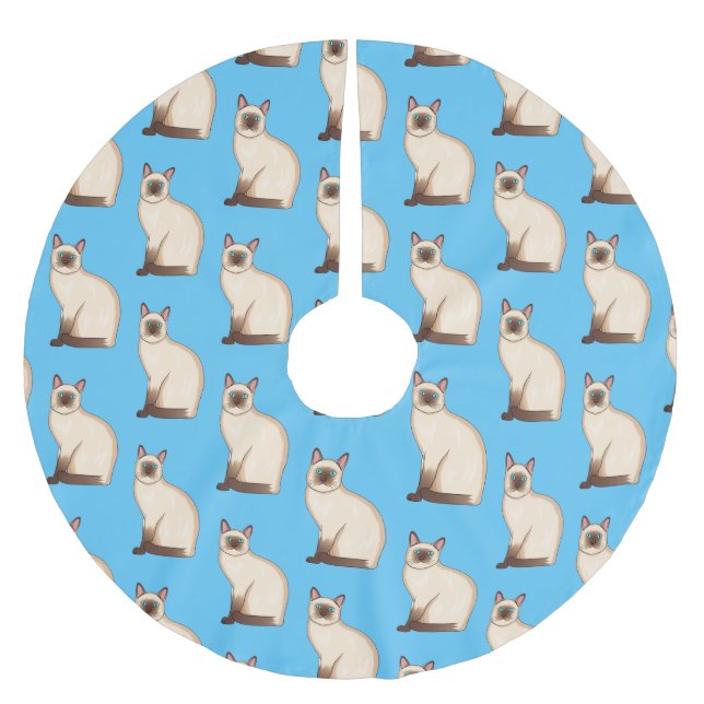 Jupon De Sapin En Polyester Brossé Siamese cat cartoon (Devant)