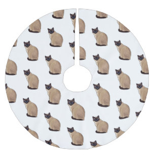 Jupon De Sapin En Polyester Brossé Siamese cat cartoon