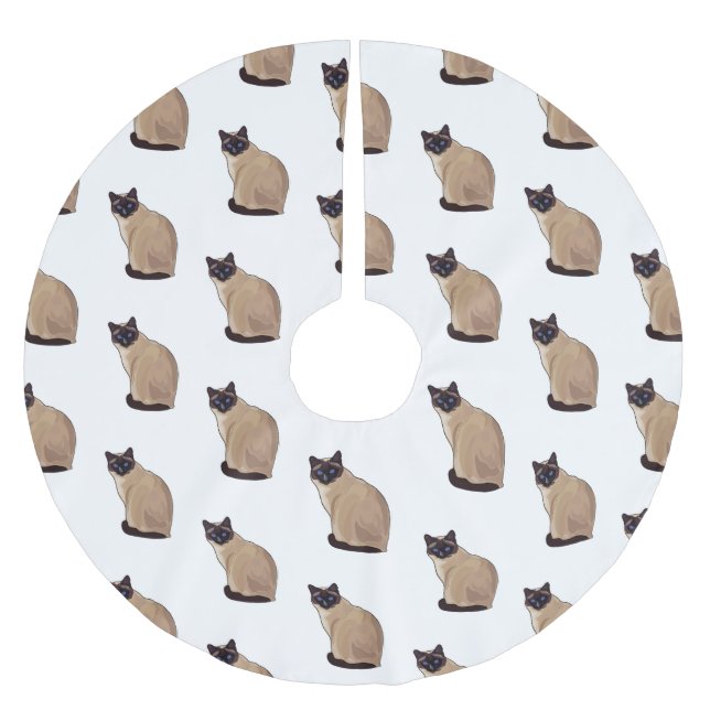 Jupon De Sapin En Polyester Brossé Siamese cat cartoon (Devant)