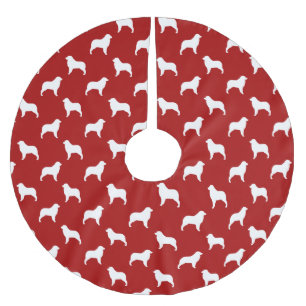 Jupon De Sapin En Polyester Brossé Silhouettes de Berger Australien Motif