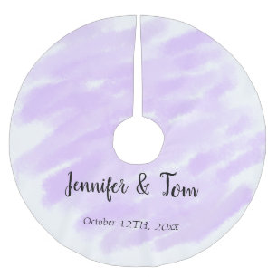 Jupon De Sapin En Polyester Brossé simple minimal ajoutez votre nom mariage personnal