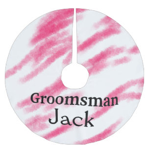 Jupon De Sapin En Polyester Brossé SIMPLE MINIMAL ajoutez votre nom témoin personnali