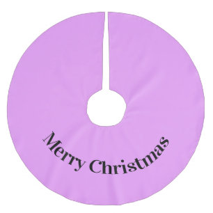 Jupon De Sapin En Polyester Brossé simple minimal noël ajoutez votre photo texte brus