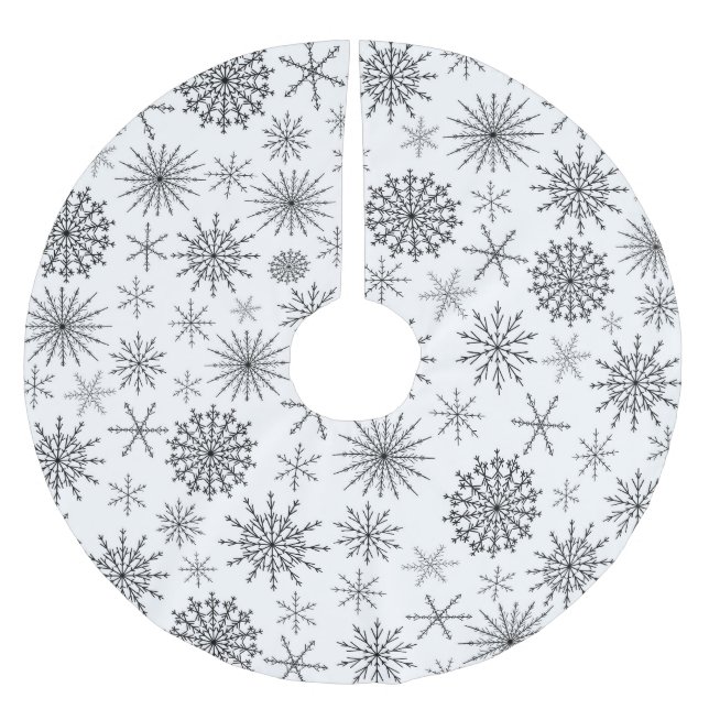 Jupon De Sapin En Polyester Brossé Simple tempête de neige (Devant)