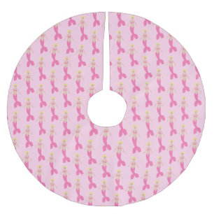 Jupon De Sapin En Polyester Brossé Sirène D'Imaginaire Rose