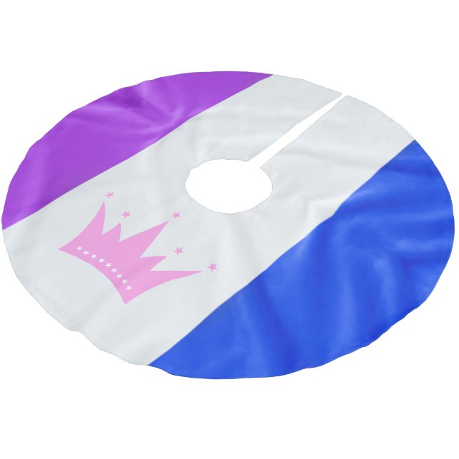 Jupon De Sapin En Polyester Brossé SlipperyJoe glisser le drapeau de fierté violet bl (Angle)