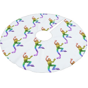 Jupon De Sapin En Polyester Brossé SlipperyJoe's Pride Frog figurine Colore vif