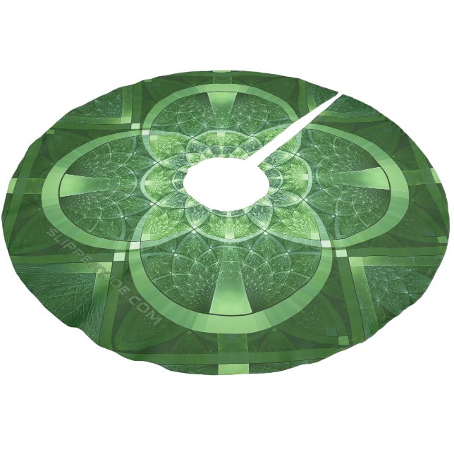 Jupon De Sapin En Polyester Brossé SlipperyJoe's Saint Patrick's Day glowing four feu (Angle)