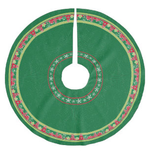 Jupon De Sapin En Polyester Brossé Snowflakes & présente une jupe d'arbre