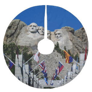 Jupon De Sapin En Polyester Brossé Souvenir photo personnalisable Mount Rushmore