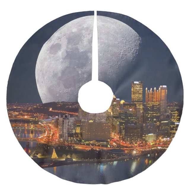 Jupon De Sapin En Polyester Brossé Spacey Pittsburgh (Devant)