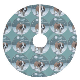 Jupon De Sapin En Polyester Brossé St Bernard Noël