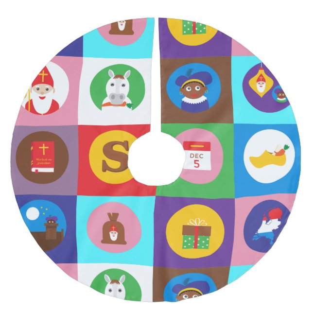 Jupon De Sapin En Polyester Brossé st nicholas Zwarte Piet (Devant)