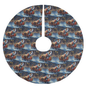 Jupon De Sapin En Polyester Brossé Staffordshire Bull Terrier Noël Festive