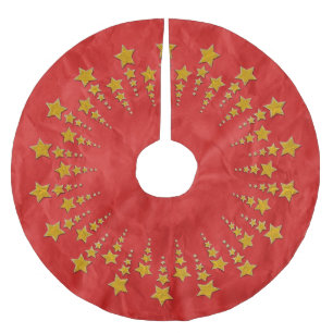 Jupon De Sapin En Polyester Brossé Star Circle or I + votre backgr. & idées