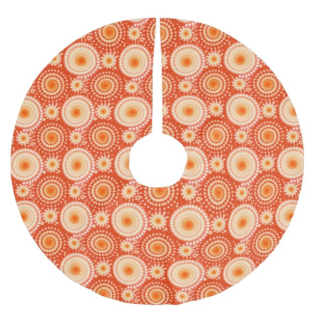 Jupon De Sapin En Polyester Brossé Starburds et pingwheel, mandarin orange (Devant)