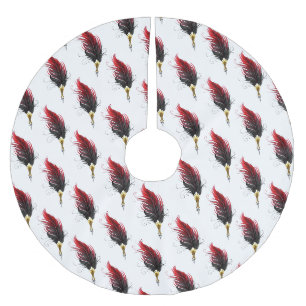 Jupon De Sapin En Polyester Brossé Stylo rouge en plumes avec nib or