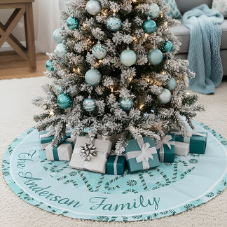 Jupon De Sapin En Polyester Brossé Sucre de canne Pepperment Noël