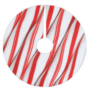 Jupon De Sapin En Polyester Brossé Sucres de canne géniaux de Chrstmas