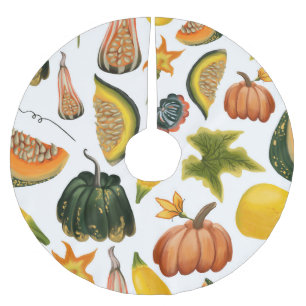 Jupon De Sapin En Polyester Brossé Sunflowers Été : Motif Vintage d'aquarelle