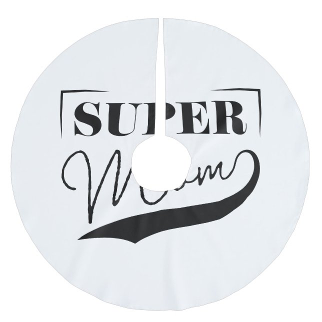 Jupon De Sapin En Polyester Brossé Super Maman (Devant)
