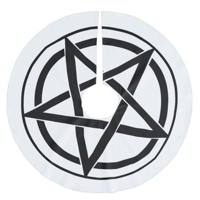 Jupon De Sapin En Polyester Brossé Symbole du pentagramme - Étoile à cinq points (Devant)