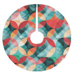 Jupon De Sapin En Polyester Brossé Symphonie circulaire : Colorée Abstraite Vintage